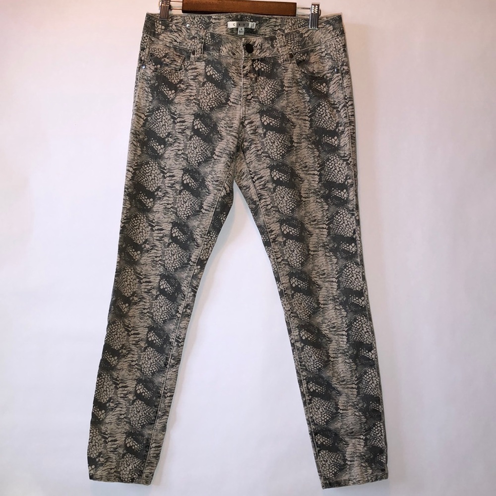 Cabi Snake Skin Print Jeans Sz4 View 2